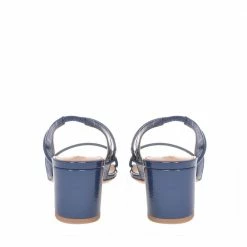 FABIO RUSCONI SHOES Iside Navy Naplack Leather Sandals