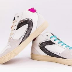 0-105 ZEROCENTCINQ Jade Dbl Rainbow Hi Sneakers NEW IN