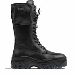 BRONX Jaxstar Hiking High Black Boots