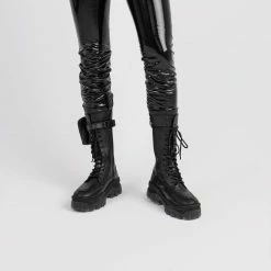 BRONX Jaxstar Hiking High Black Boots