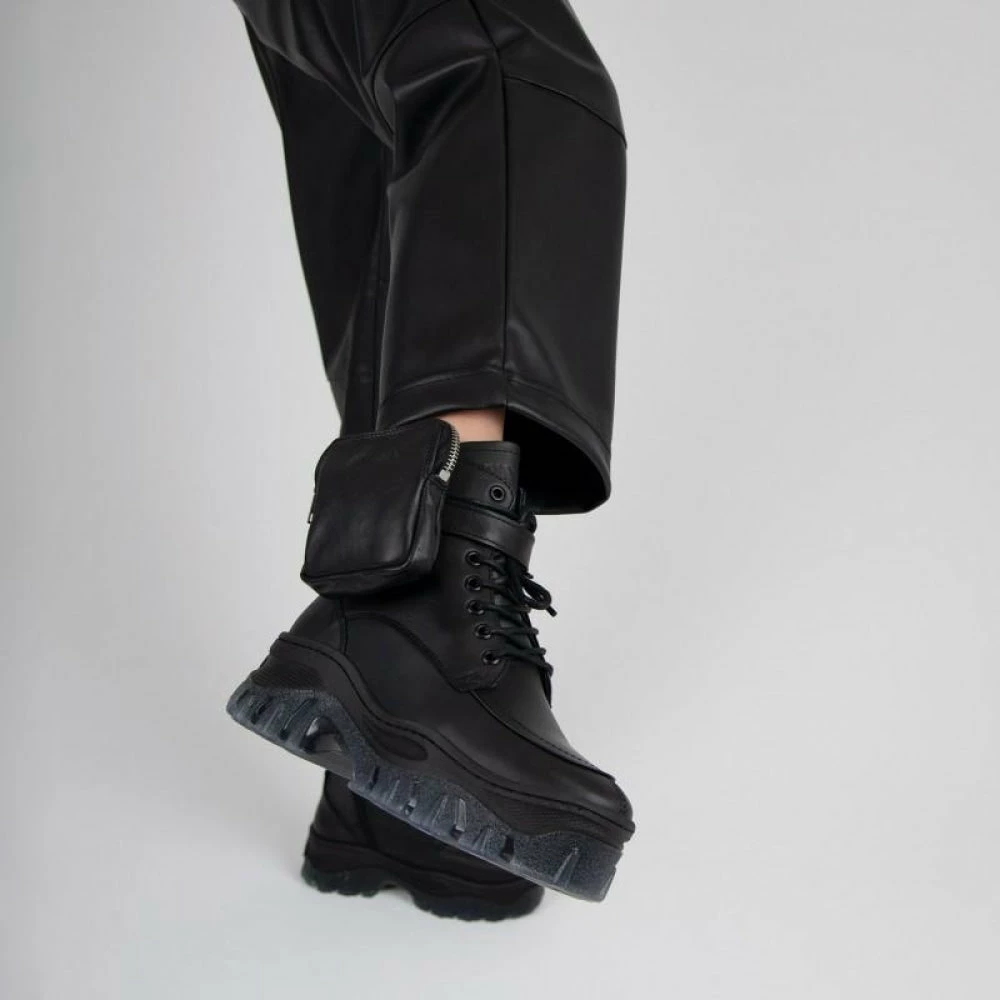 BRONX SHOES Jaxstar Hiking Mid Cut Black Sneakers 7 BRONX SHOES Jaxstar Hiking Mid Cut Black Sneakers