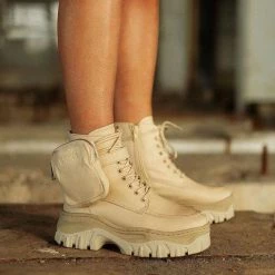 BRONX Jaxstar Hiking Mid Cut Camel Sneakers