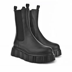 AKAADA Jin Black Chelsea Boots