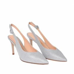 CHANTAL Jolanda Sling Back Pumps In Silver Glitter