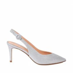 CHANTAL Jolanda Sling Back Pumps In Silver Glitter