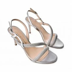 CHANTAL Jolanda Strass Silver High Sandals