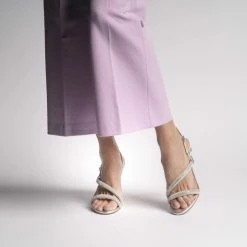 CHANTAL Jolanda Strass Silver High Sandals