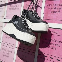 NO NAME SHOES Jump Derby Nappa Black Sneakers