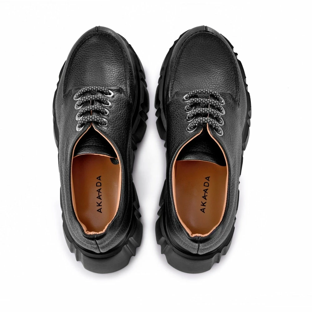 AKAADA Jun Black Lace-Up Loafers 3 AKAADA Jun Black Lace-Up Loafers