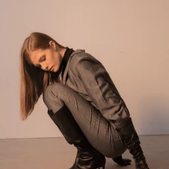 AKAADA SHOES Kawa Black Knee-High Boots