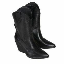 NUDE OF SCANDINAVIA SHOES Kim Sierra Nero Cowboy Boots