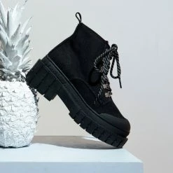 NO NAME Kross Canvas Black Low Boots