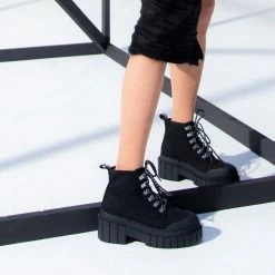 NO NAME Kross Canvas Black Low Boots