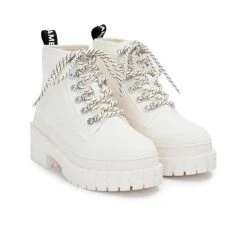NO NAME SHOES Kross Canvas Ivory Low Boots