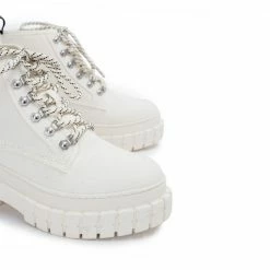 NO NAME SHOES Kross Canvas Ivory Low Boots