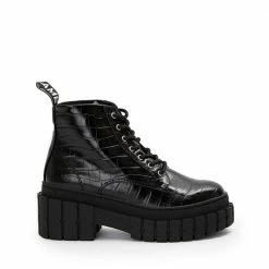 NO NAME Kross Croco Black Low Boots