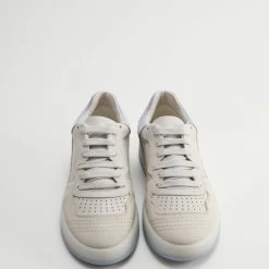 COPENHAGEN STUDIOS SHOES Leather Mix Eggshell Chunky Sneakers