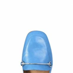 POMME D'OR Lena Light Blue Leather Loafers SHOES