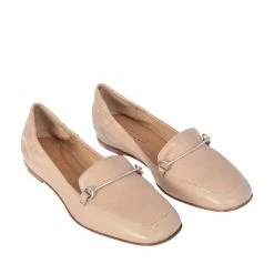 POMME D'OR Lena Nude Leather Loafers