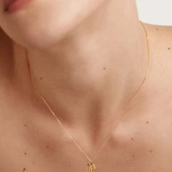 P D PAOLA Letter D Circle Necklace ACCESSORIES
