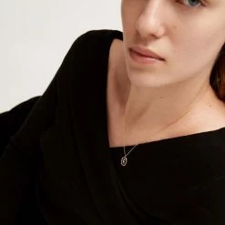 P D PAOLA Letter E Circle Necklace