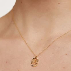 P D PAOLA Letter E Circle Necklace