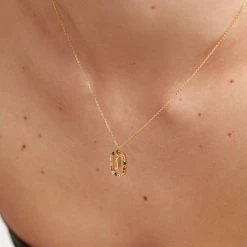 P D PAOLA Letter J Circle Necklace ACCESSORIES