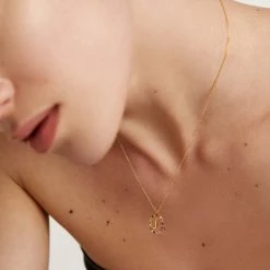 P D PAOLA Letter J Circle Necklace ACCESSORIES