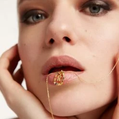 P D PAOLA ACCESSORIES Letter R Circle Necklace