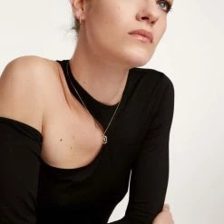 P D PAOLA ACCESSORIES Letter S Circle Necklace