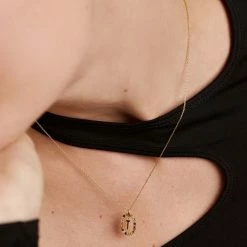 P D PAOLA ACCESSORIES Letter T Circle Necklace