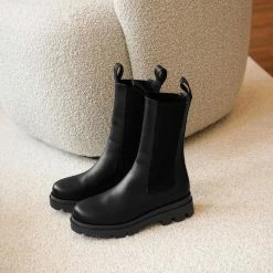 FLATTERED Lia Black Leather Chelsea Boots 16 FLATTERED Lia Black Leather Chelsea Boots