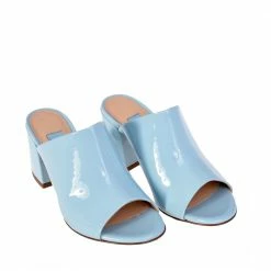 APAIR SHOES Light Blue Patent Mule