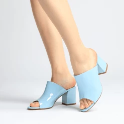 APAIR SHOES Light Blue Patent Mule