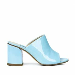 APAIR SHOES Light Blue Patent Mule