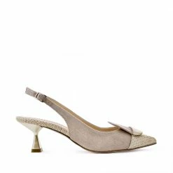 CHANTAL SHOES Lino Gold Sling Back Pumps