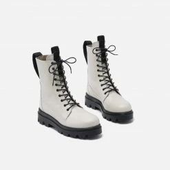 FLATTERED SHOES Lovi Creme Leather Boots