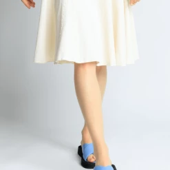 FABIO RUSCONI NEW IN Luna Sky Blue Leather Flat Sandals