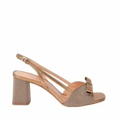 CHANTAL Luxor Bow Glitter Sandals In Gold SHOES
