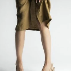 CHANTAL Luxor Bow Glitter Sandals In Gold SHOES