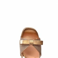 CHANTAL Luxor Bow Glitter Sandals In Gold SHOES