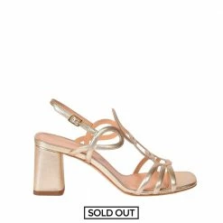 CHANTAL Luxor Gold Leather Sandals