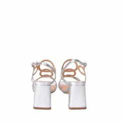CHANTAL Luxor Silver Leather Sandals 9 CHANTAL Luxor Silver Leather Sandals