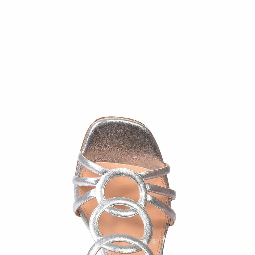 CHANTAL Luxor Silver Leather Sandals 5 CHANTAL Luxor Silver Leather Sandals