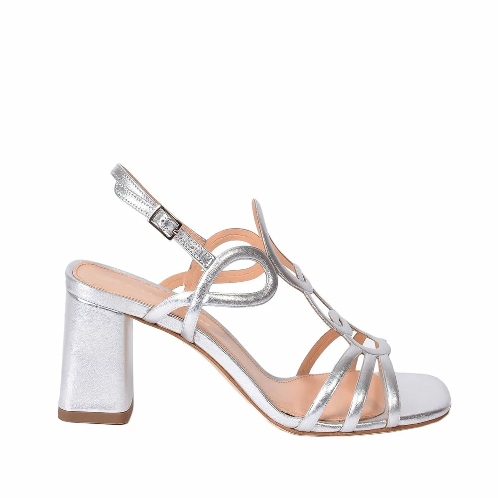 CHANTAL Luxor Silver Leather Sandals 1 CHANTAL Luxor Silver Leather Sandals