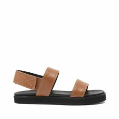 FLATTERED SHOES Lynn Cognac Leather Sandals