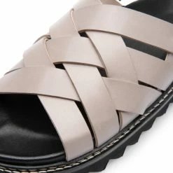 LÄST Maggie Taupe Leather Chunky Sandals NEW IN 12 LÄST Maggie Taupe Leather Chunky Sandals NEW IN