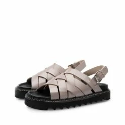 LÄST Maggie Taupe Leather Chunky Sandals NEW IN 9 LÄST Maggie Taupe Leather Chunky Sandals NEW IN