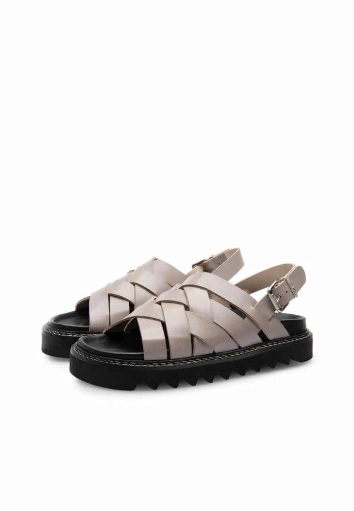 LÄST Maggie Taupe Leather Chunky Sandals NEW IN 3 LÄST Maggie Taupe Leather Chunky Sandals NEW IN