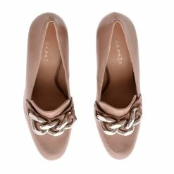AKAADA Mai Taupe Leather Shoes